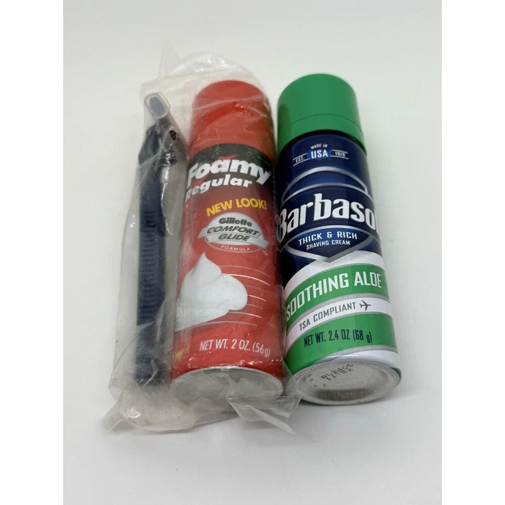 Barbasol Shaving Cream Soothing Aloe, Gillette Razor & Shaving Foam‎ Travel RARE